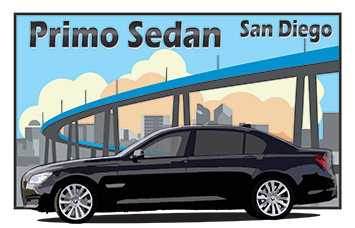 Primo Sedan logo, link to home.