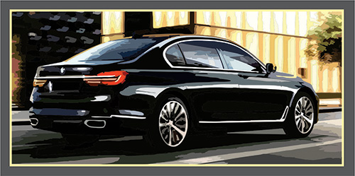 BMW black car service.